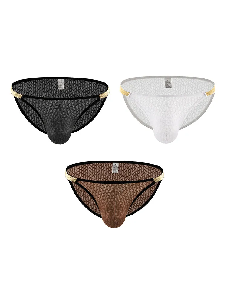 3 Pack Men's Sexy Low-Rise Hip-Lifting Briefs