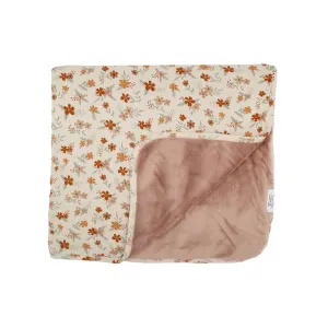 Autumn Floral Small Ribbed Youth Blanket