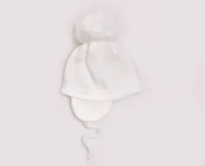 AW23 Pastels & Co Baby Kindred White Pom Pom Hat