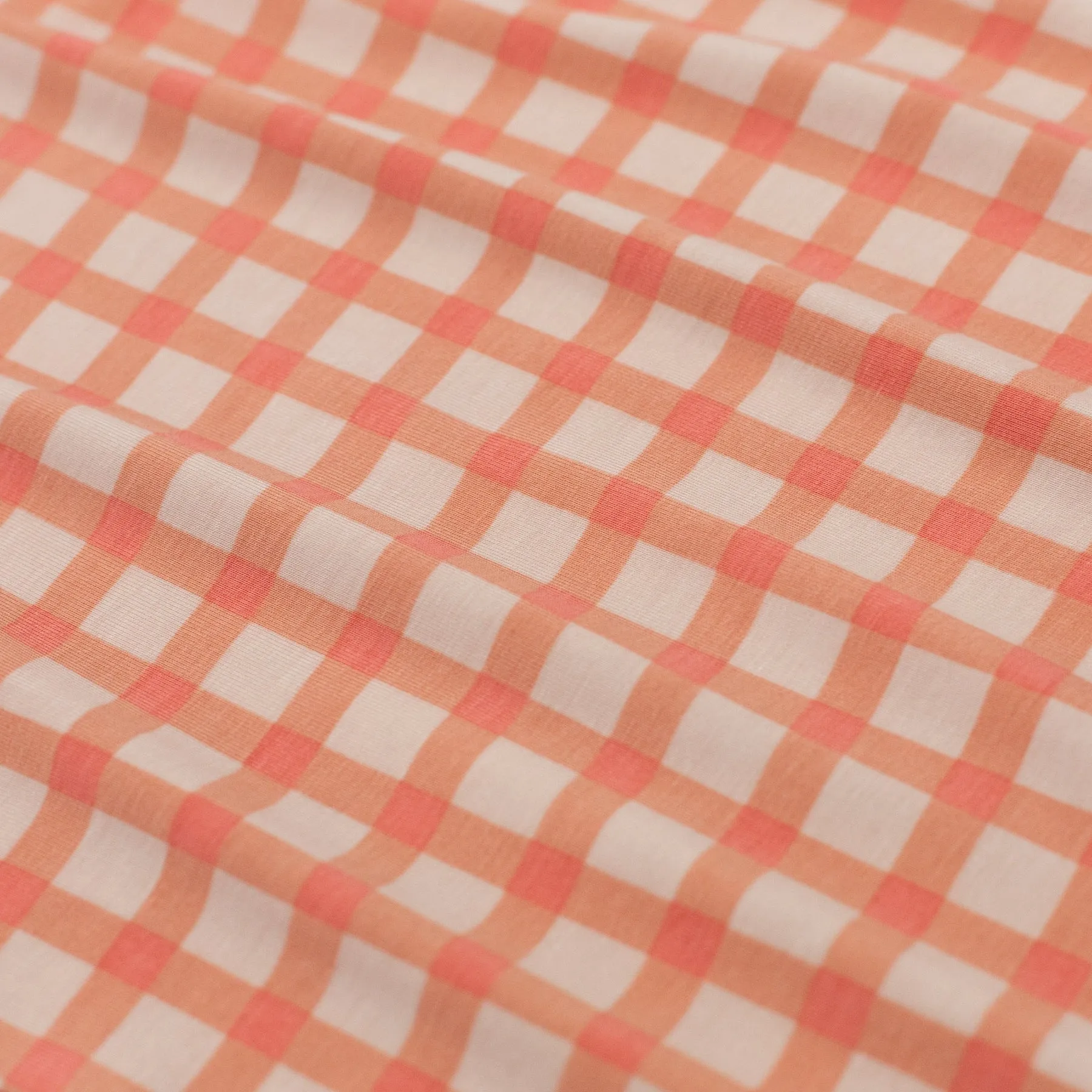 Coral Gingham Youth Blanket