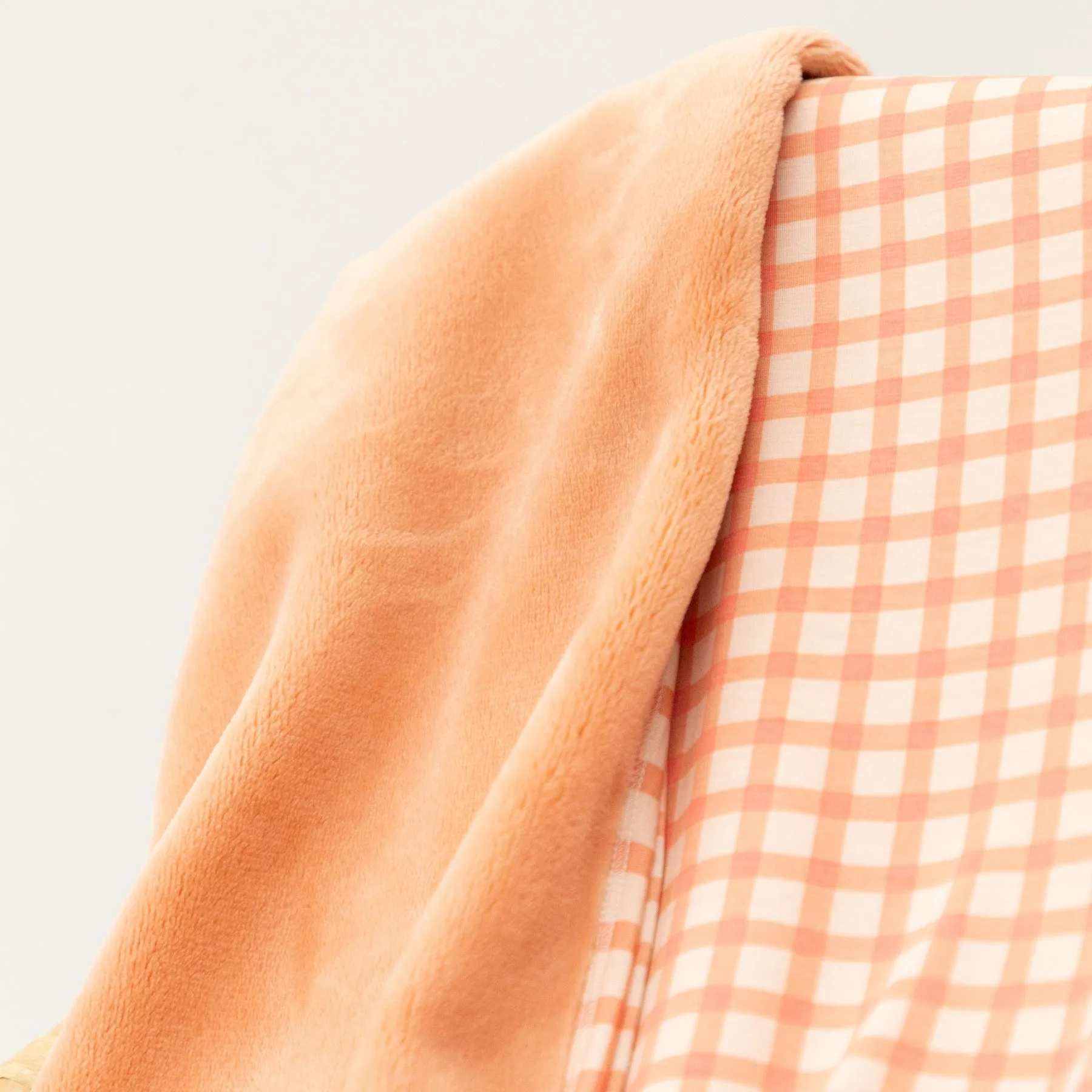 Coral Gingham Youth Blanket