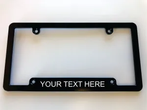 Custom Black License Plate Frame - single