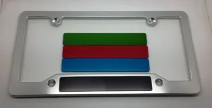 Custom License Plate Frame Automobile Single Badge