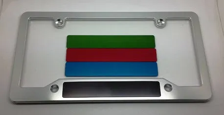 Custom License Plate Frame Automobile Single Badge