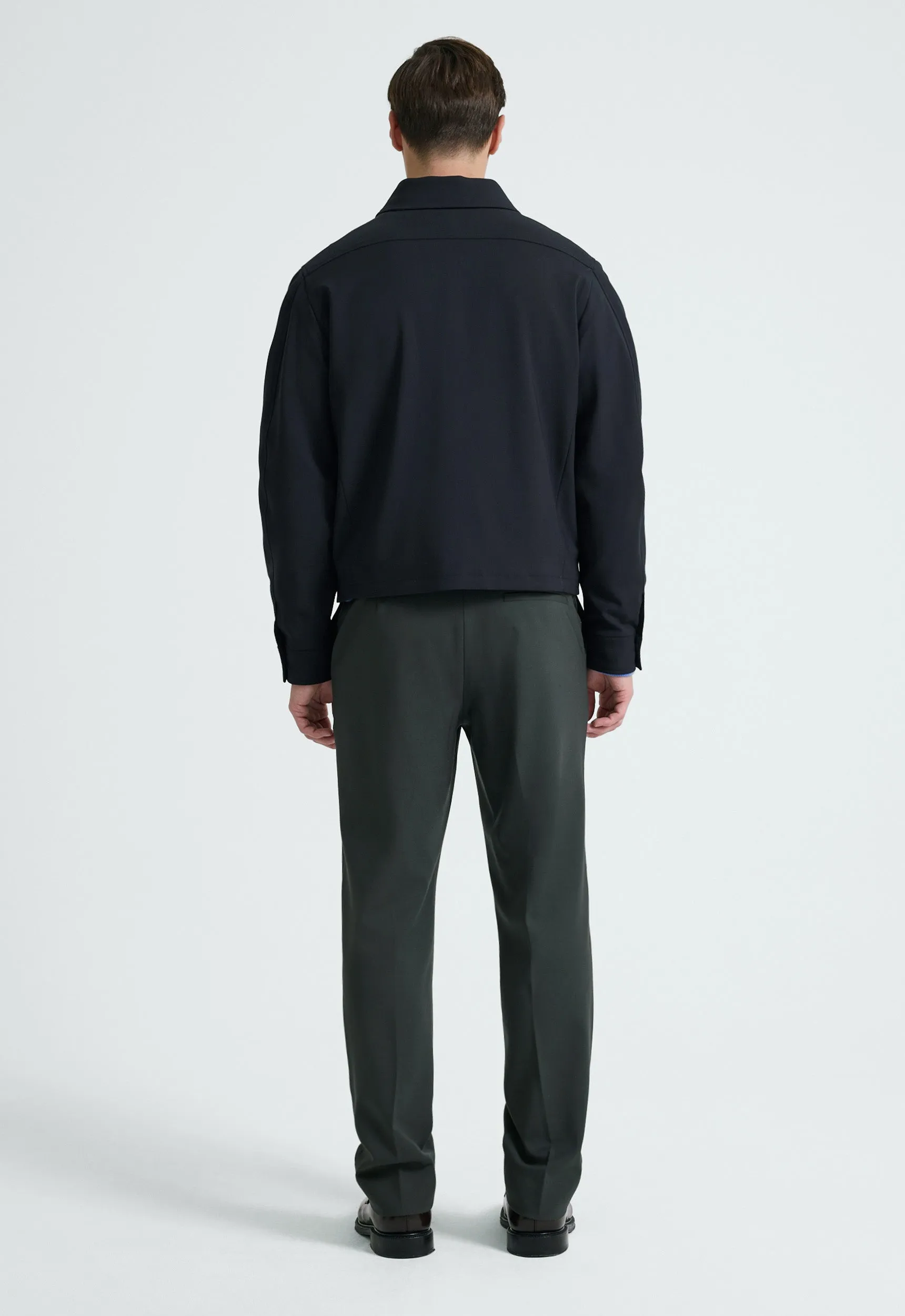 Davey Wool Jacket - Darkest Navy