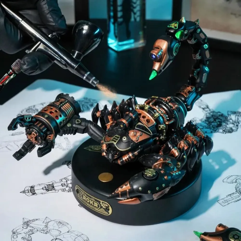 Emperor Scorpion 3d Puzzle with Motor & Light Interactive Funny Assembly Moveable Toys for Teens Adults