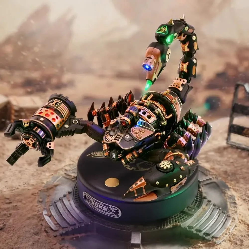 Emperor Scorpion 3d Puzzle with Motor & Light Interactive Funny Assembly Moveable Toys for Teens Adults