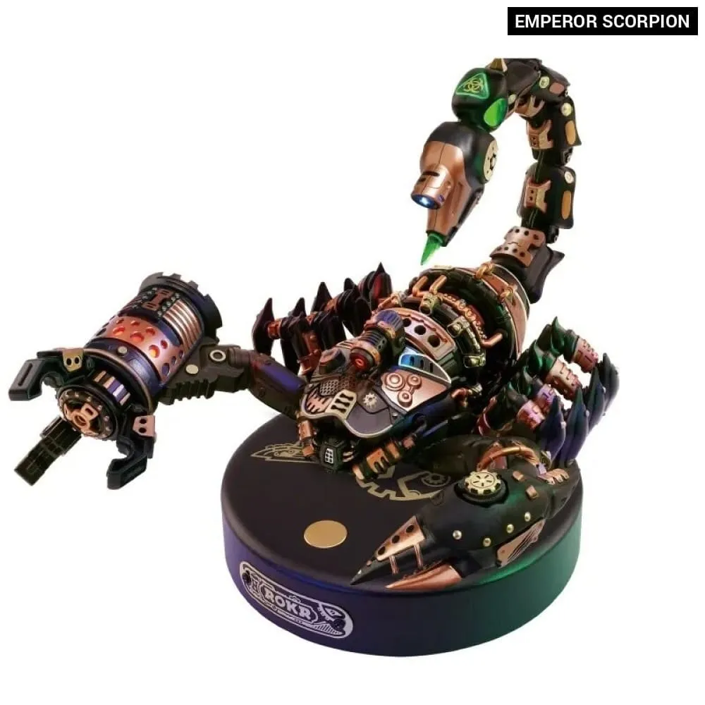 Emperor Scorpion 3d Puzzle with Motor & Light Interactive Funny Assembly Moveable Toys for Teens Adults