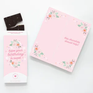 Hope your Birthday is Sweetchocolate bar & greeting card