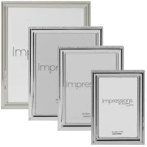 Impressions By Juliana Silverplated Bead Edge & Insert Photo Frame