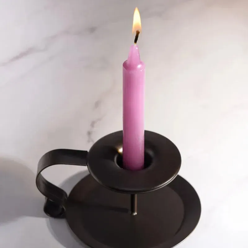 LaCire Drip Pillar Candles - Violet