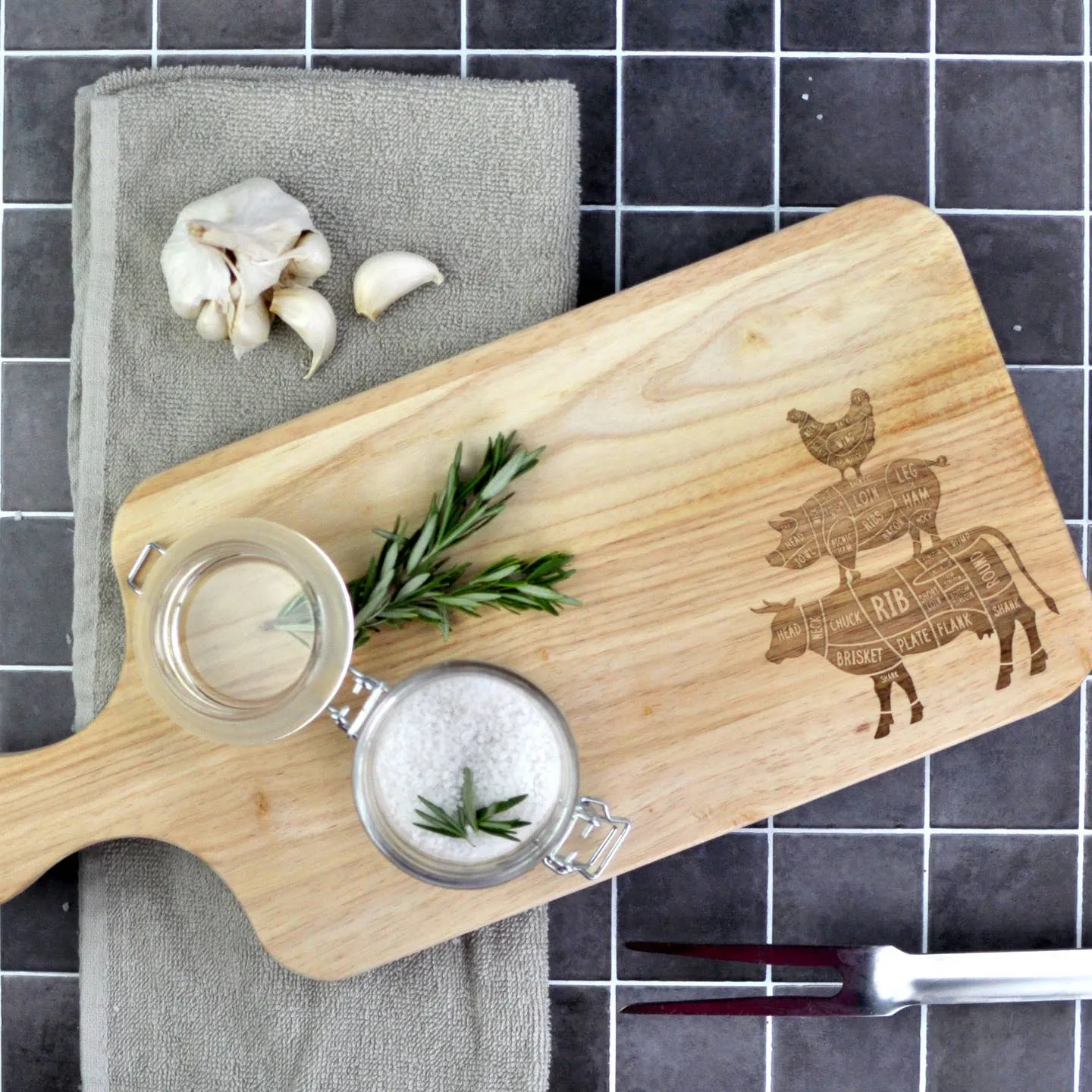 Large Butcher Guide Serving Board | Charcuterie Board