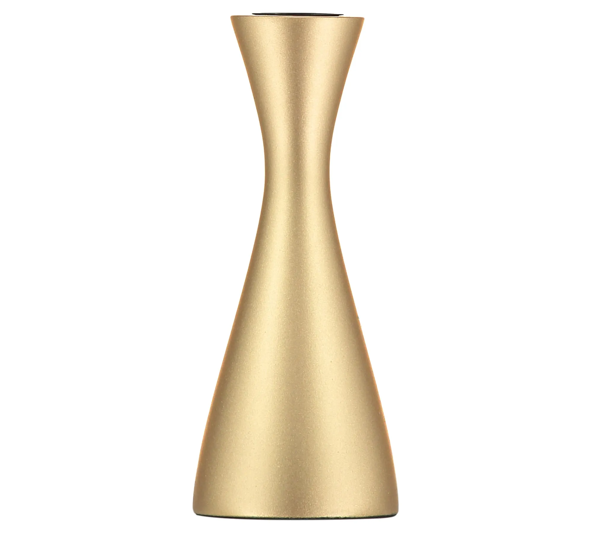 Medium Wooden Candleholder in Old Gold
