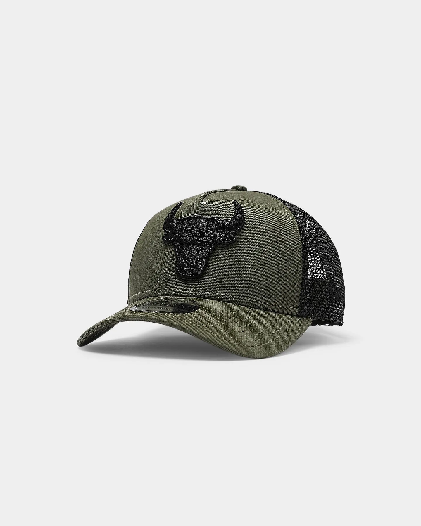New Era Chicago Bulls 9FORTY A-Frame Trucker Snapback Olive/Black