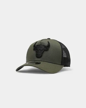 New Era Chicago Bulls 9FORTY A-Frame Trucker Snapback Olive/Black