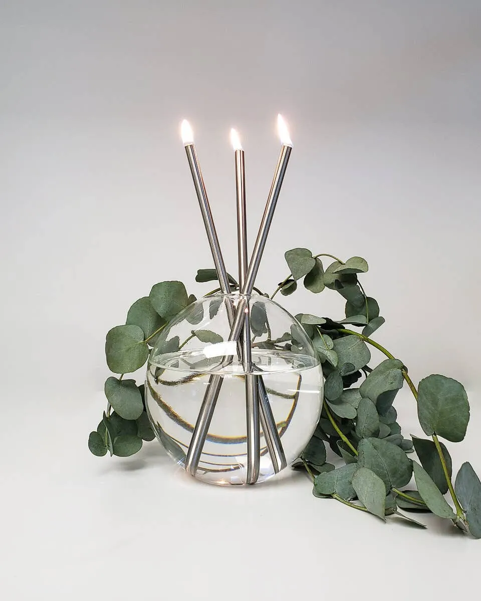 Silver Everlasting Candles
