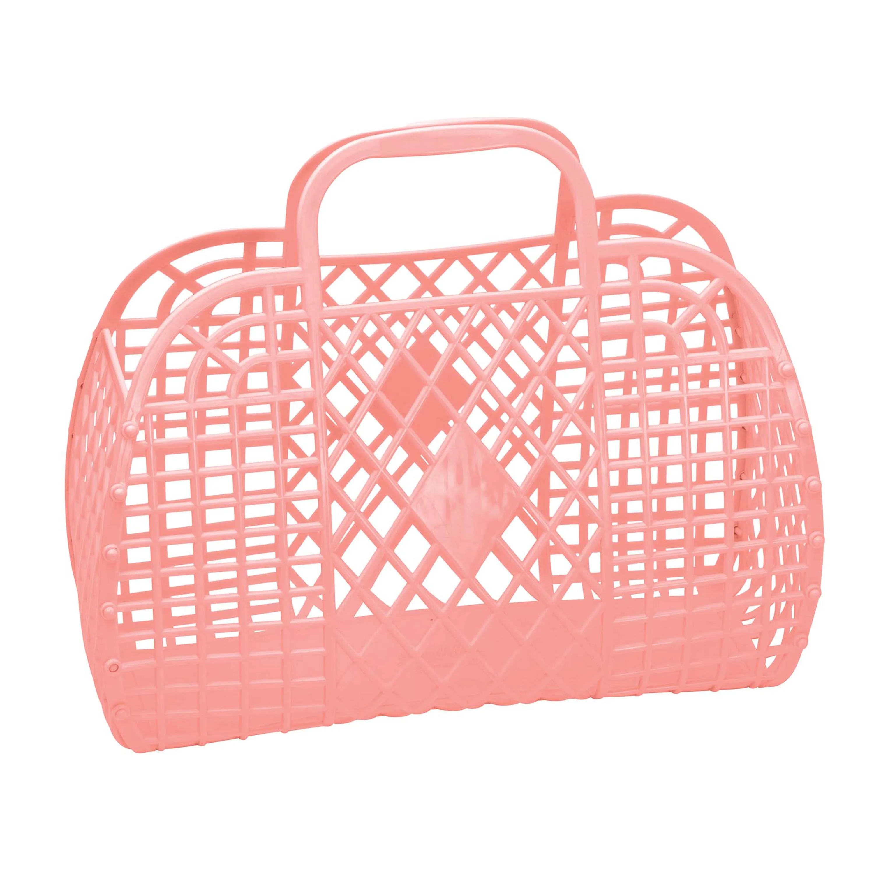 Sun Jellies Retro Basket Large - Peach