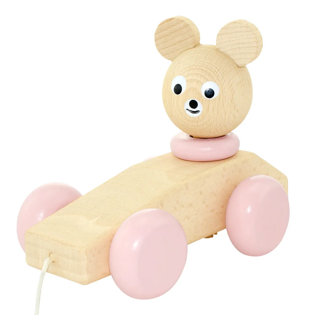Wooden Pull Along Toy Bear - Helena